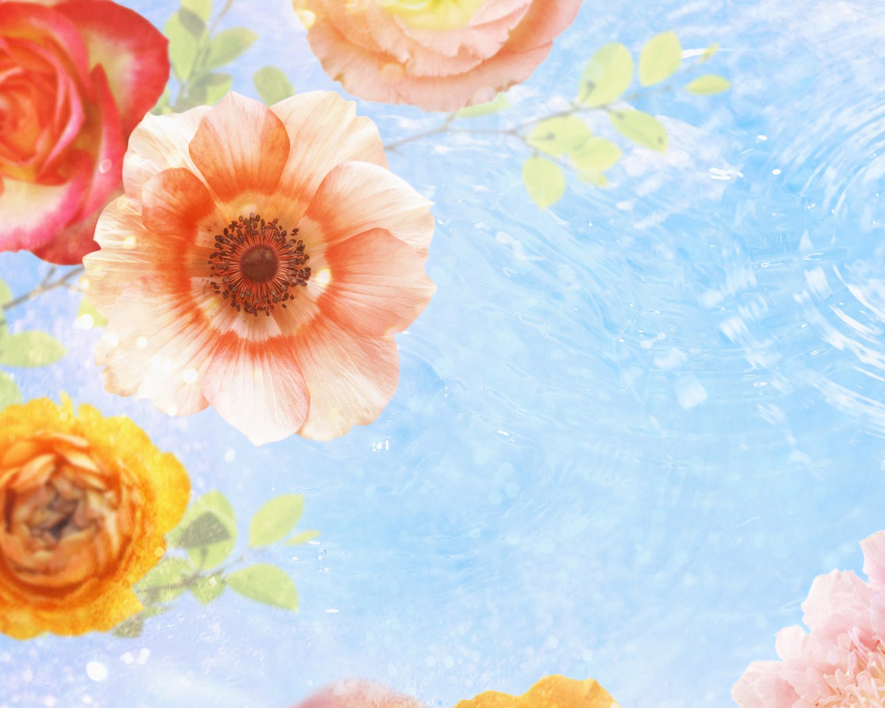 梦幻CG背景花卉壁纸4 - 1280x1024