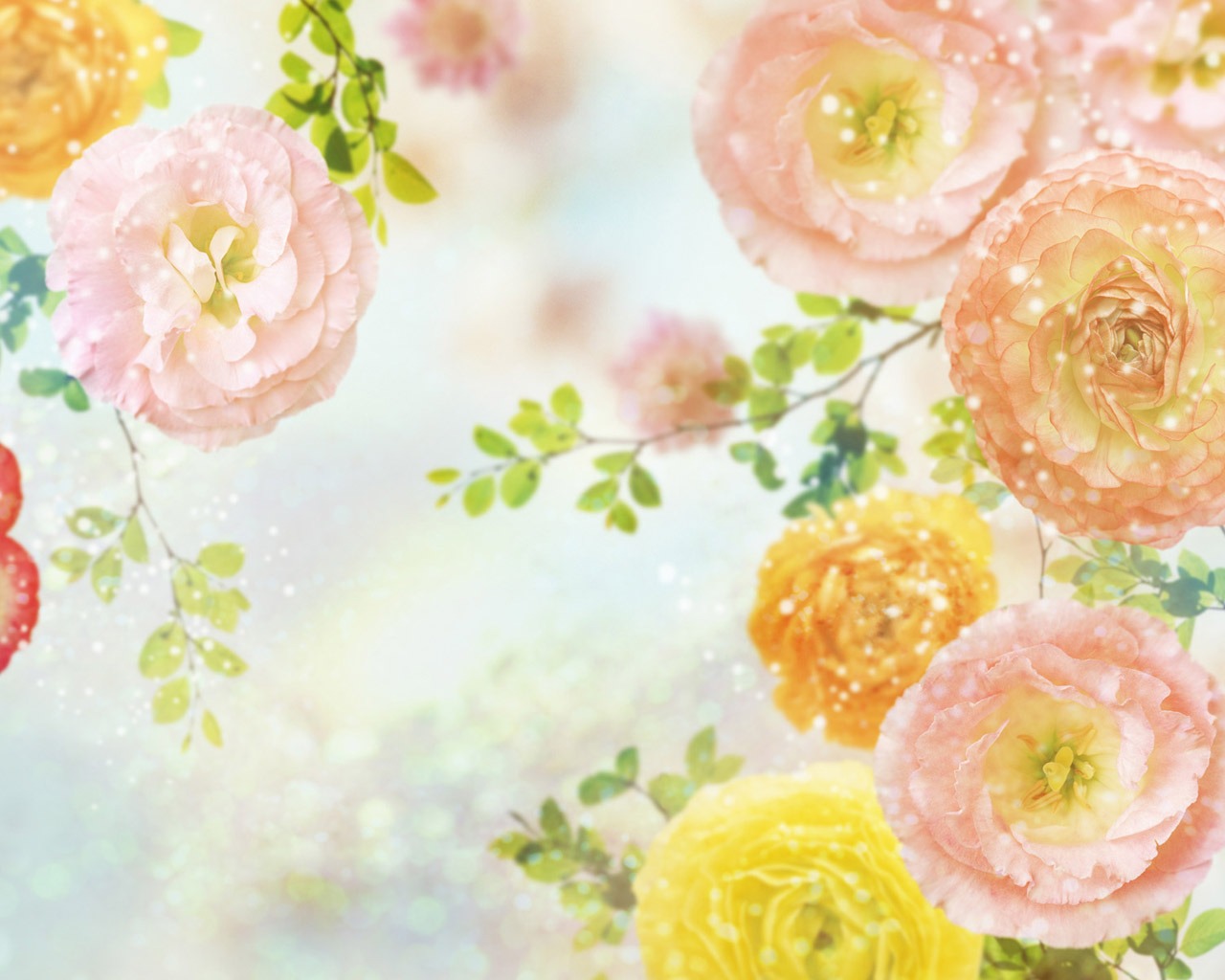 梦幻CG背景花卉壁纸8 - 1280x1024