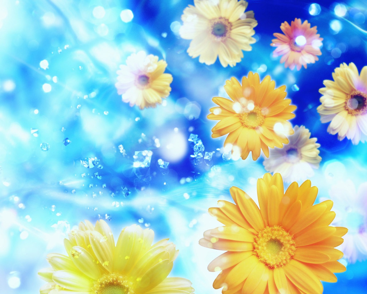 梦幻CG背景花卉壁纸11 - 1280x1024