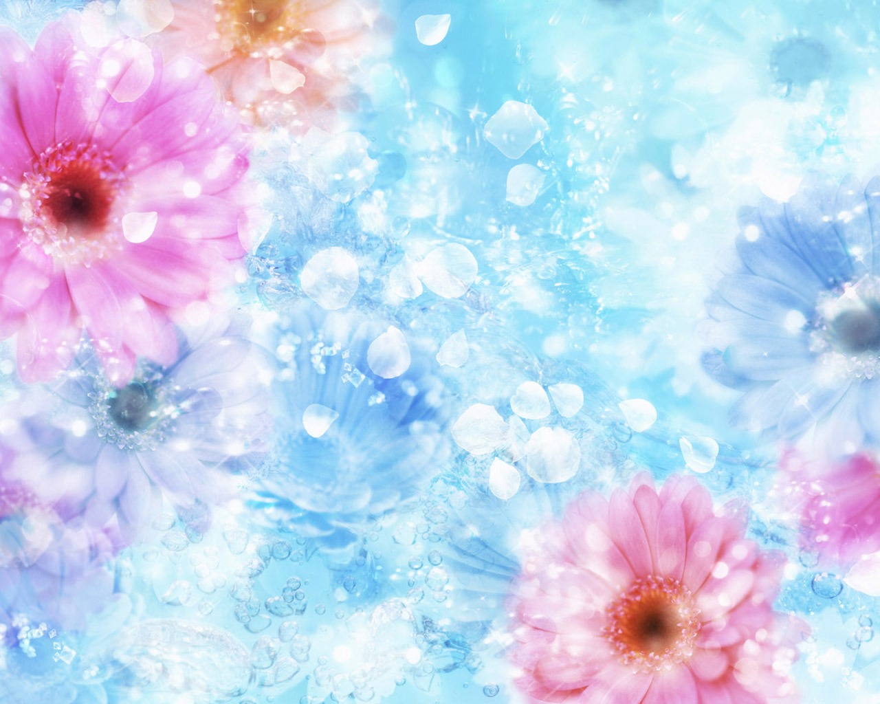 梦幻CG背景花卉壁纸13 - 1280x1024