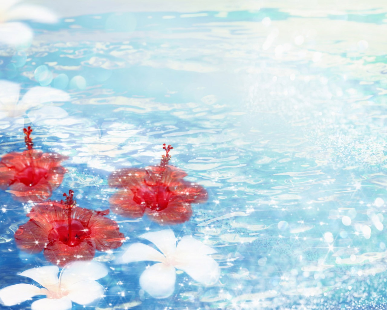 梦幻CG背景花卉壁纸19 - 1280x1024
