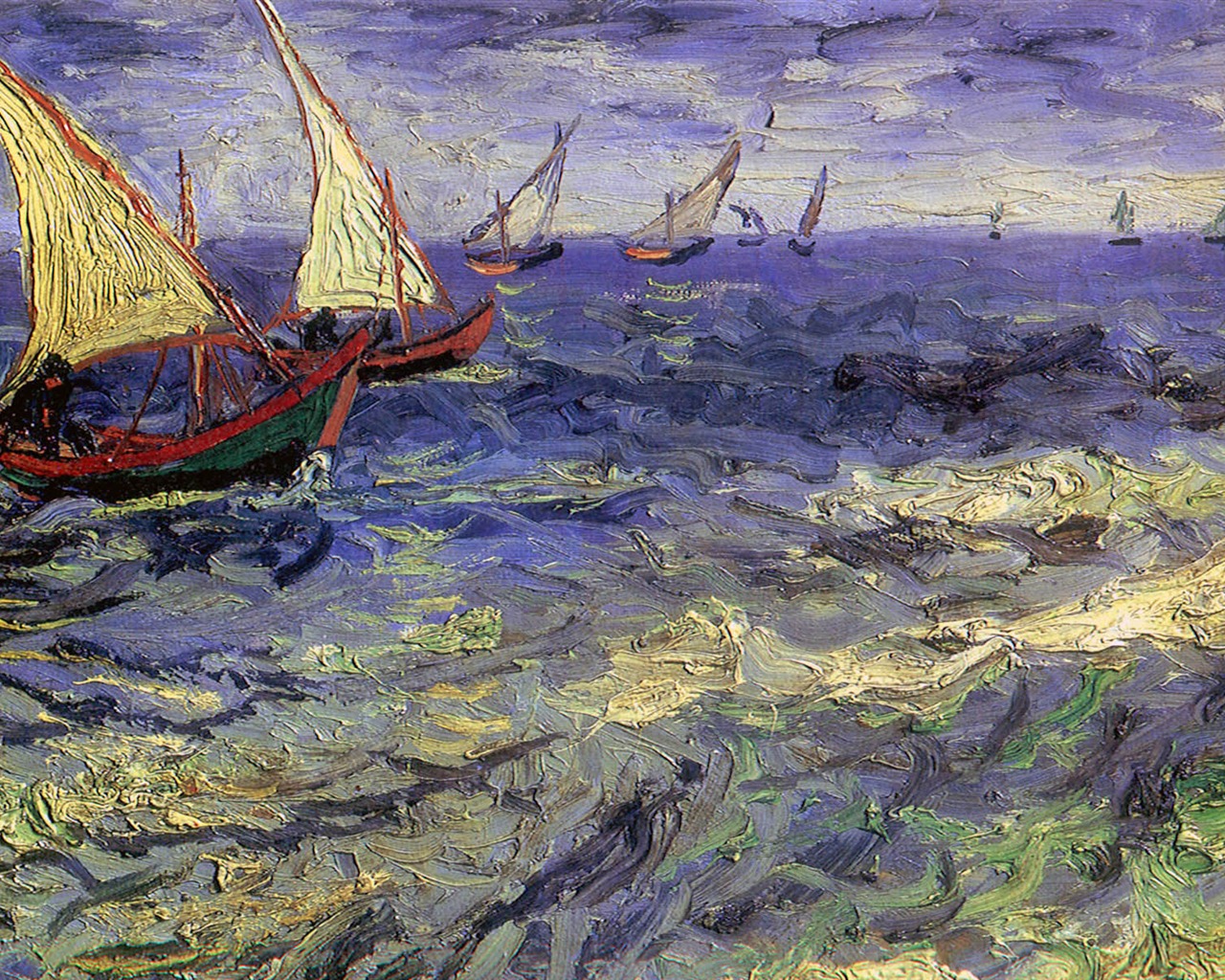 Vincent Van Gogh malování tapety (1) #13 - 1280x1024