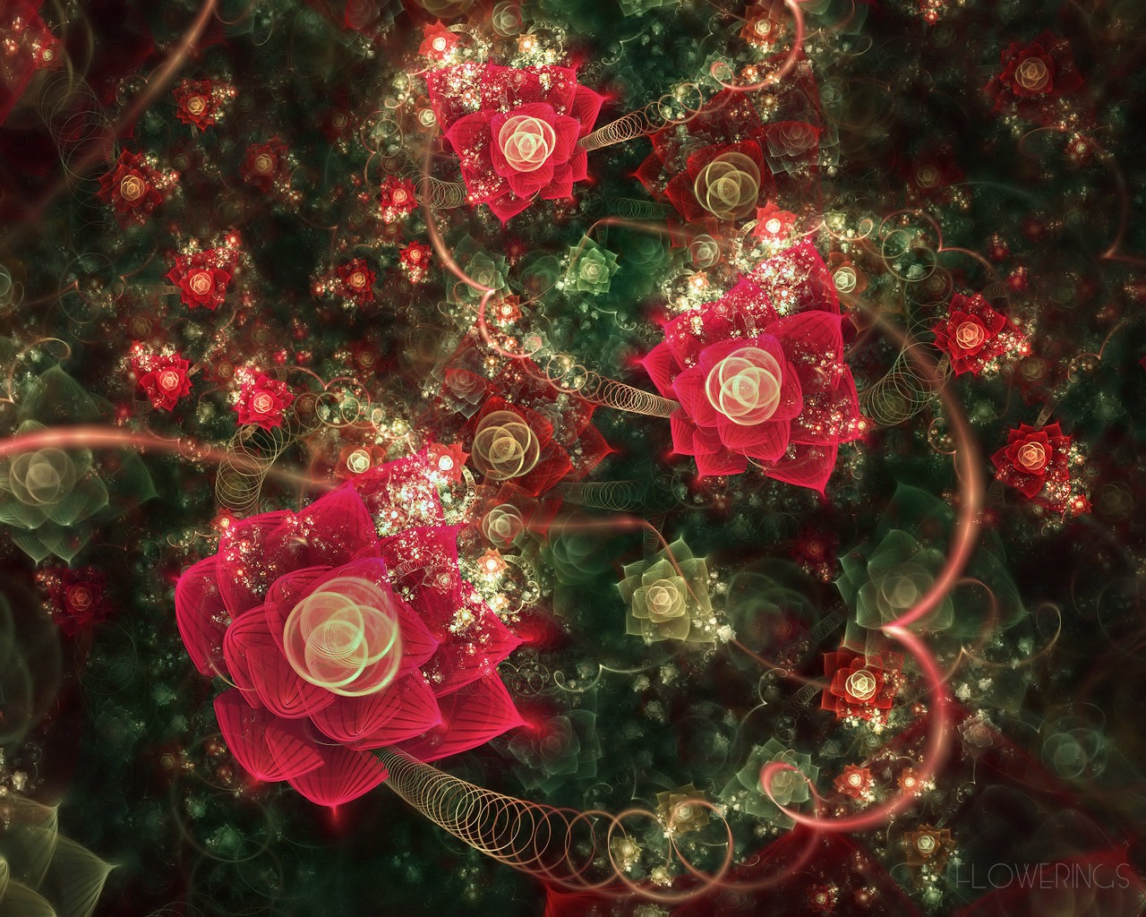 Dream květinovým vzorem tapety (2) #19 - 1280x1024