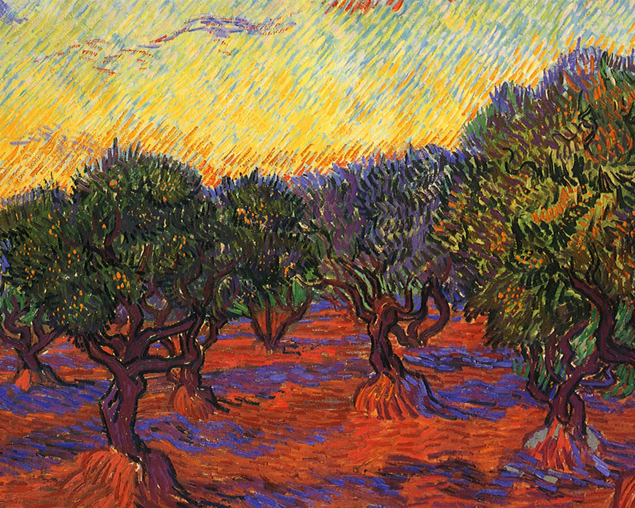 Vincent Van Gogh malování tapetu (2) #13 - 1280x1024
