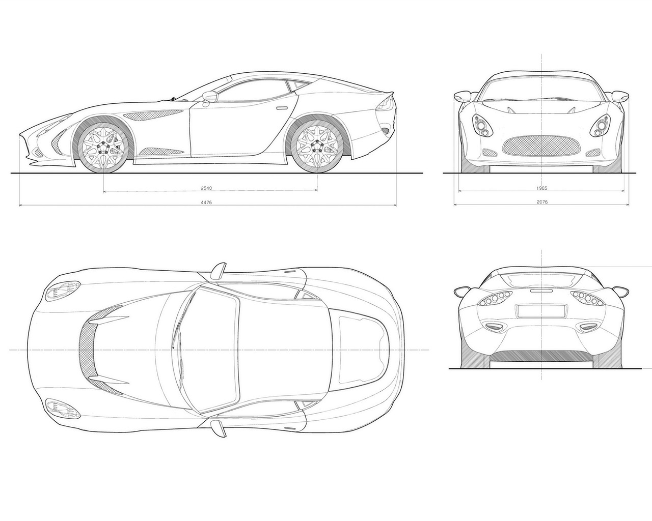 Zagato diseñado Perana Z-Uno de los coches deportivos #2 - 1280x1024