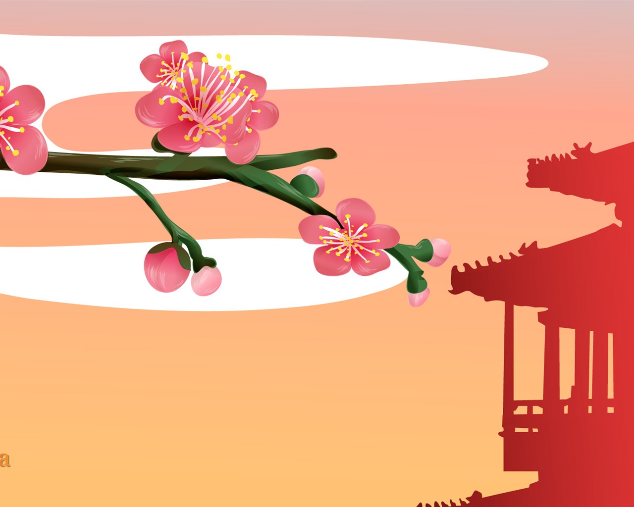國家與鮮花 壁紙(二) #19 - 1280x1024