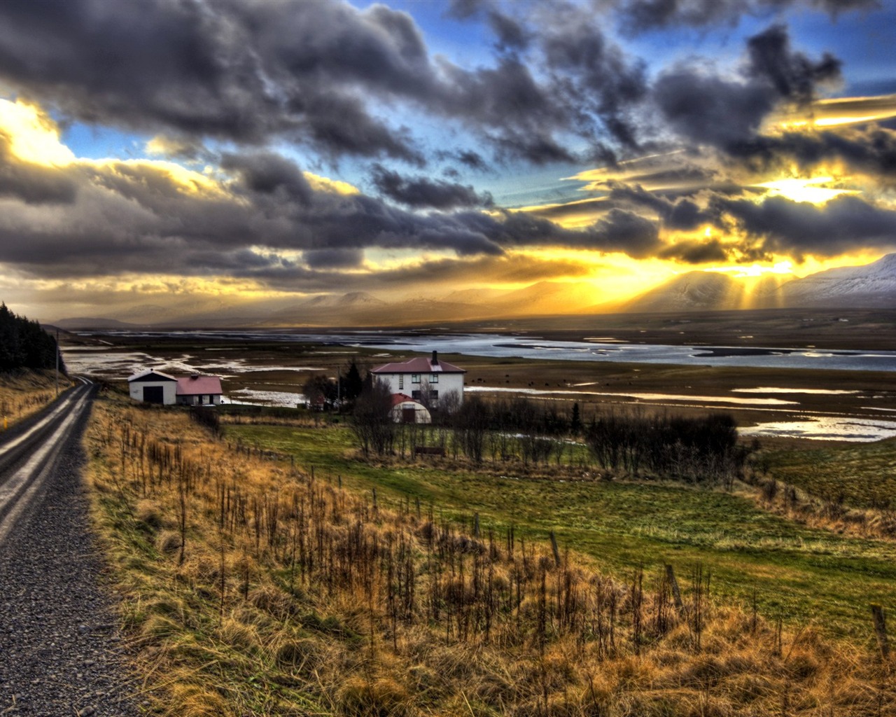 아이슬란드어 풍경의 HD 월페이퍼 (2) #6 - 1280x1024