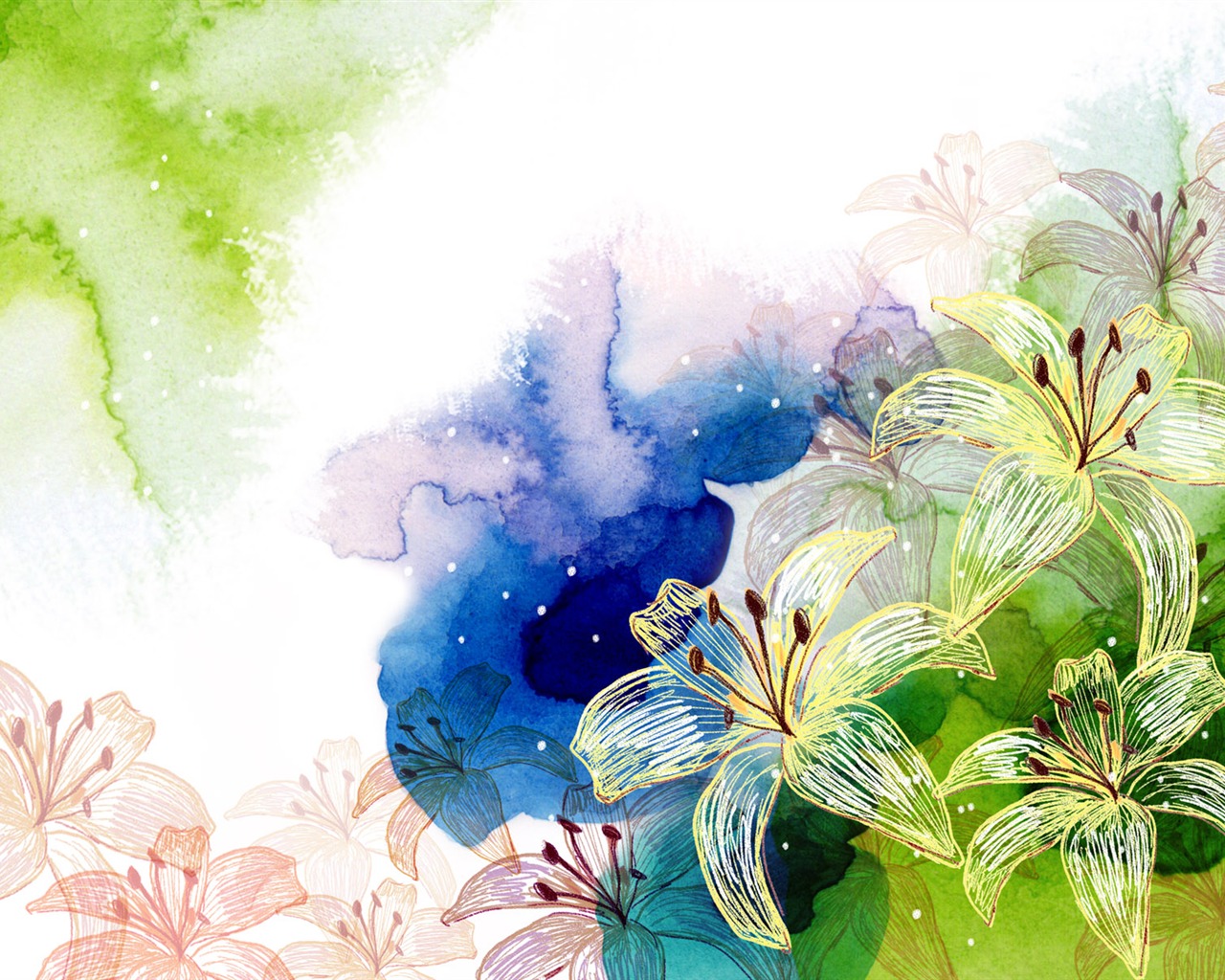 Synthetic Flower Wallpapers (2) #1 - 1280x1024
