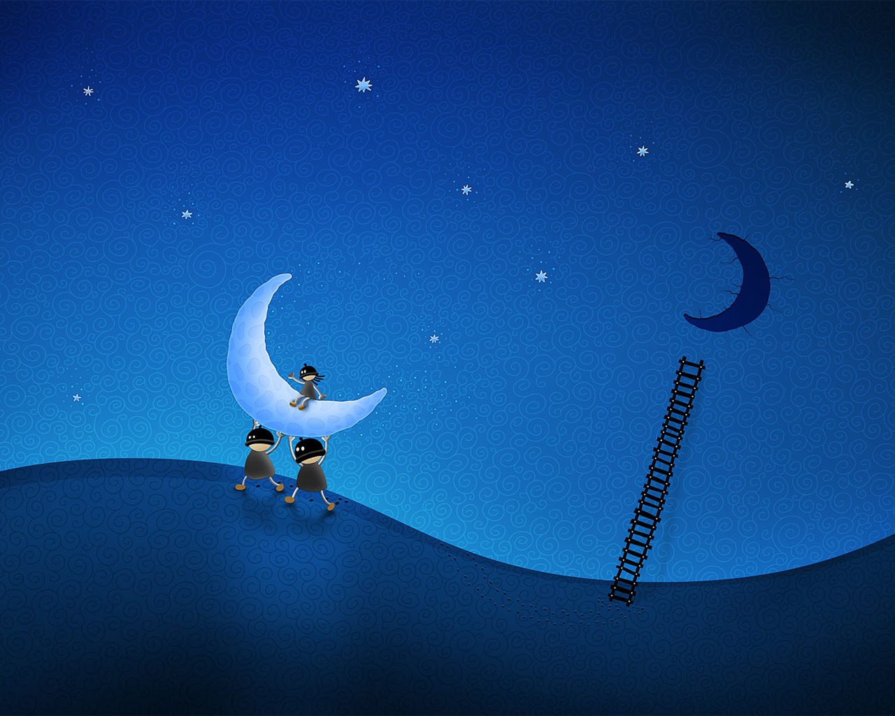 Vlads moon téma wallpaper #20 - 1280x1024