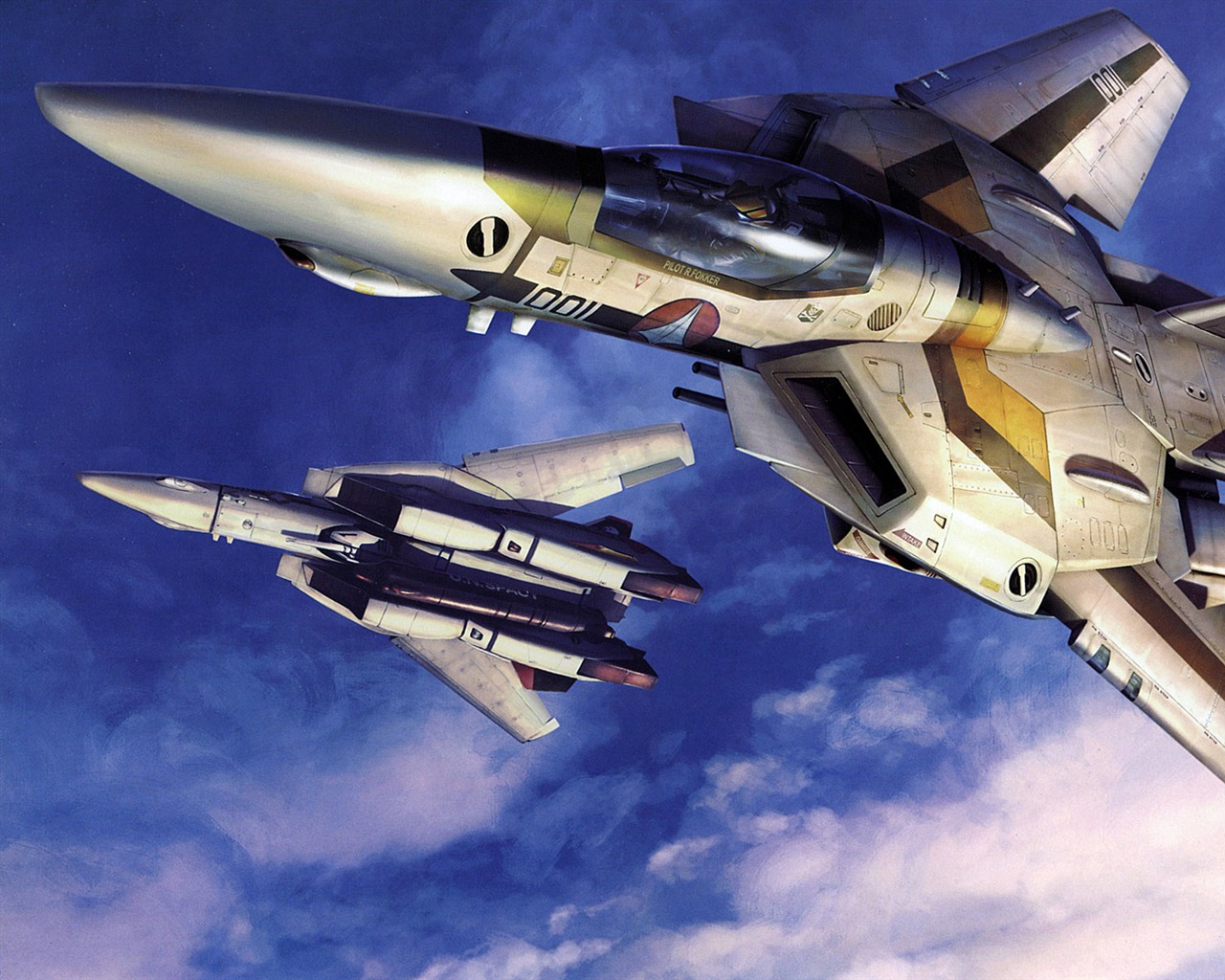 Fond d'écran de combat Macross (2) #2 - 1280x1024