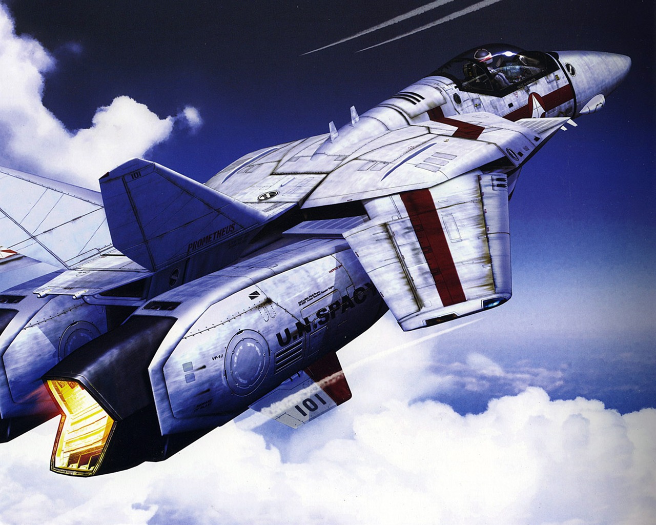 超時空要塞マクロスの戦闘機の壁紙(2) #5 - 1280x1024