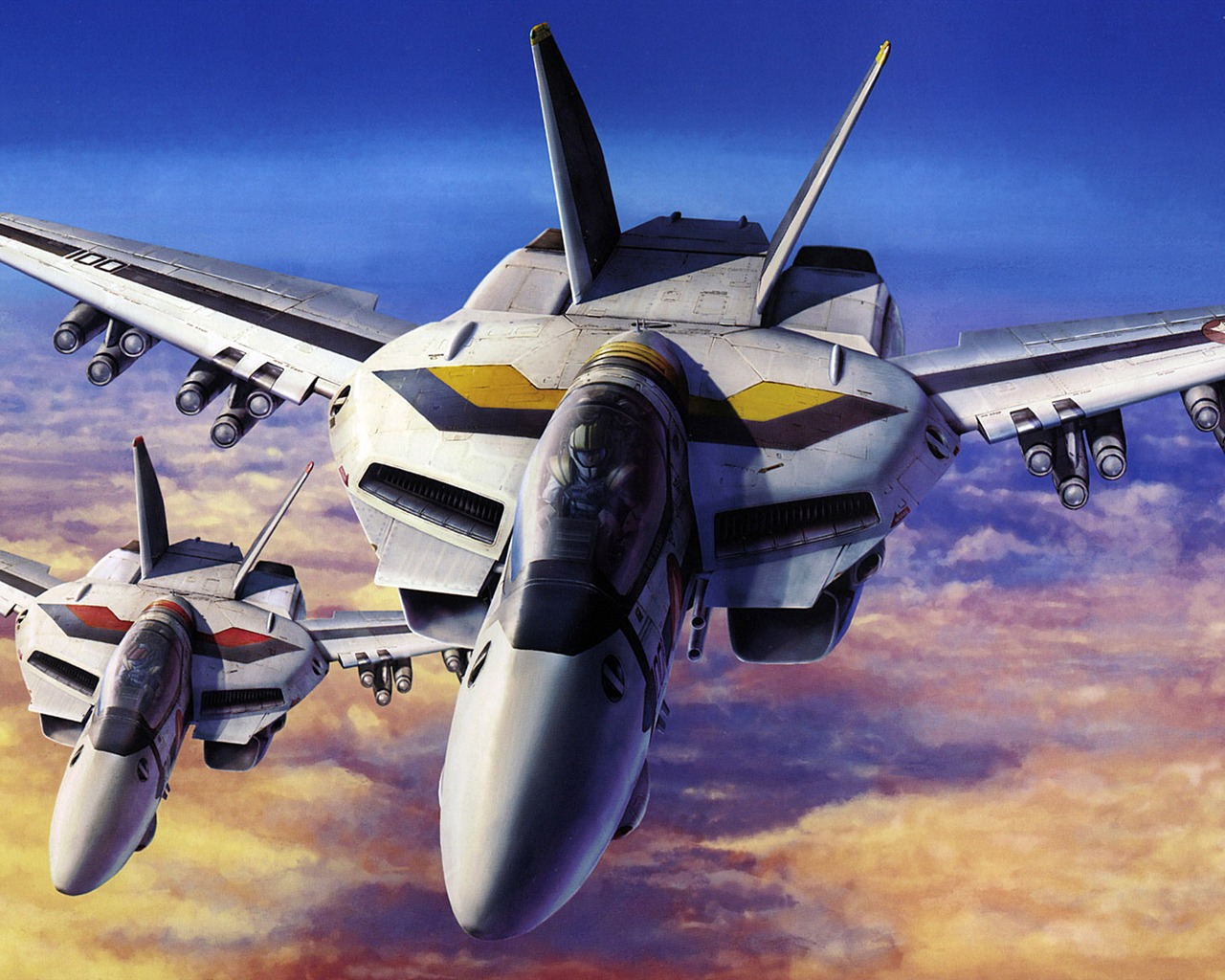 Fond d'écran de combat Macross (2) #20 - 1280x1024