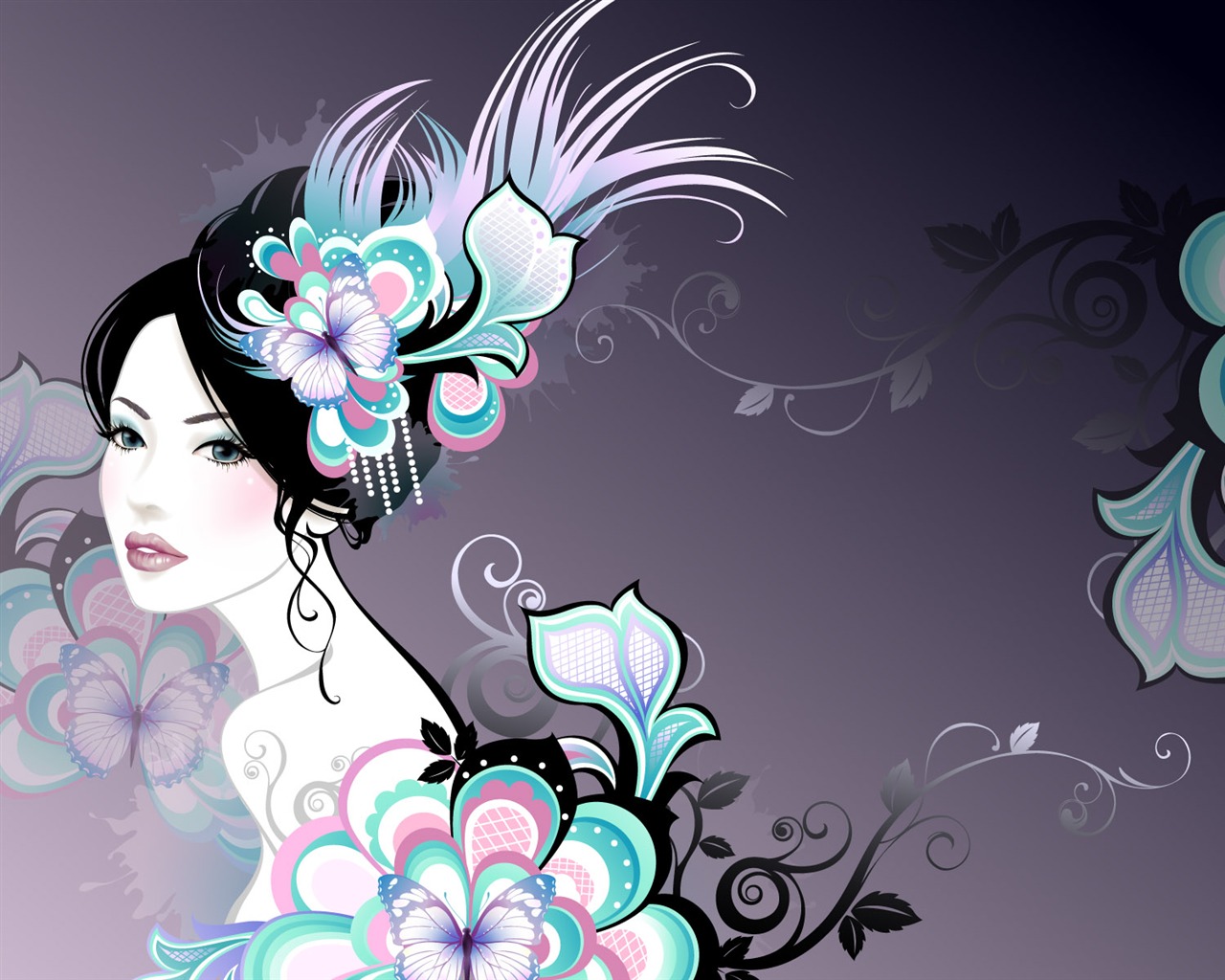 Vector happy childhood Wallpaper (8) #5 - 1280x1024