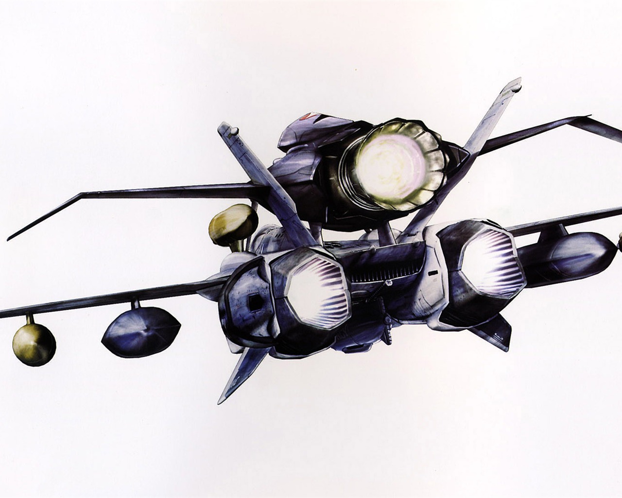 超時空要塞マクロスの戦闘機の壁紙(1) #11 - 1280x1024