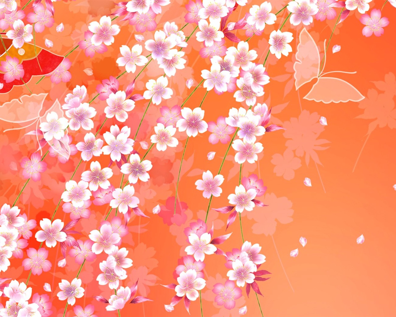 Japan style wallpaper pattern and color #1 - 1280x1024