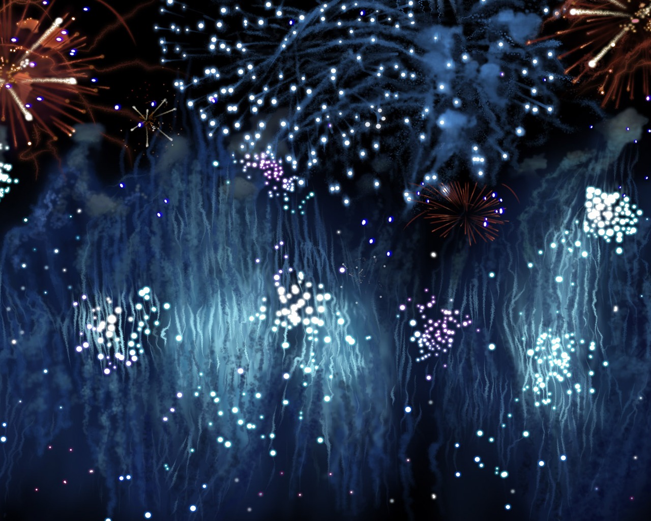 Colorful fireworks HD wallpaper #19 - 1280x1024
