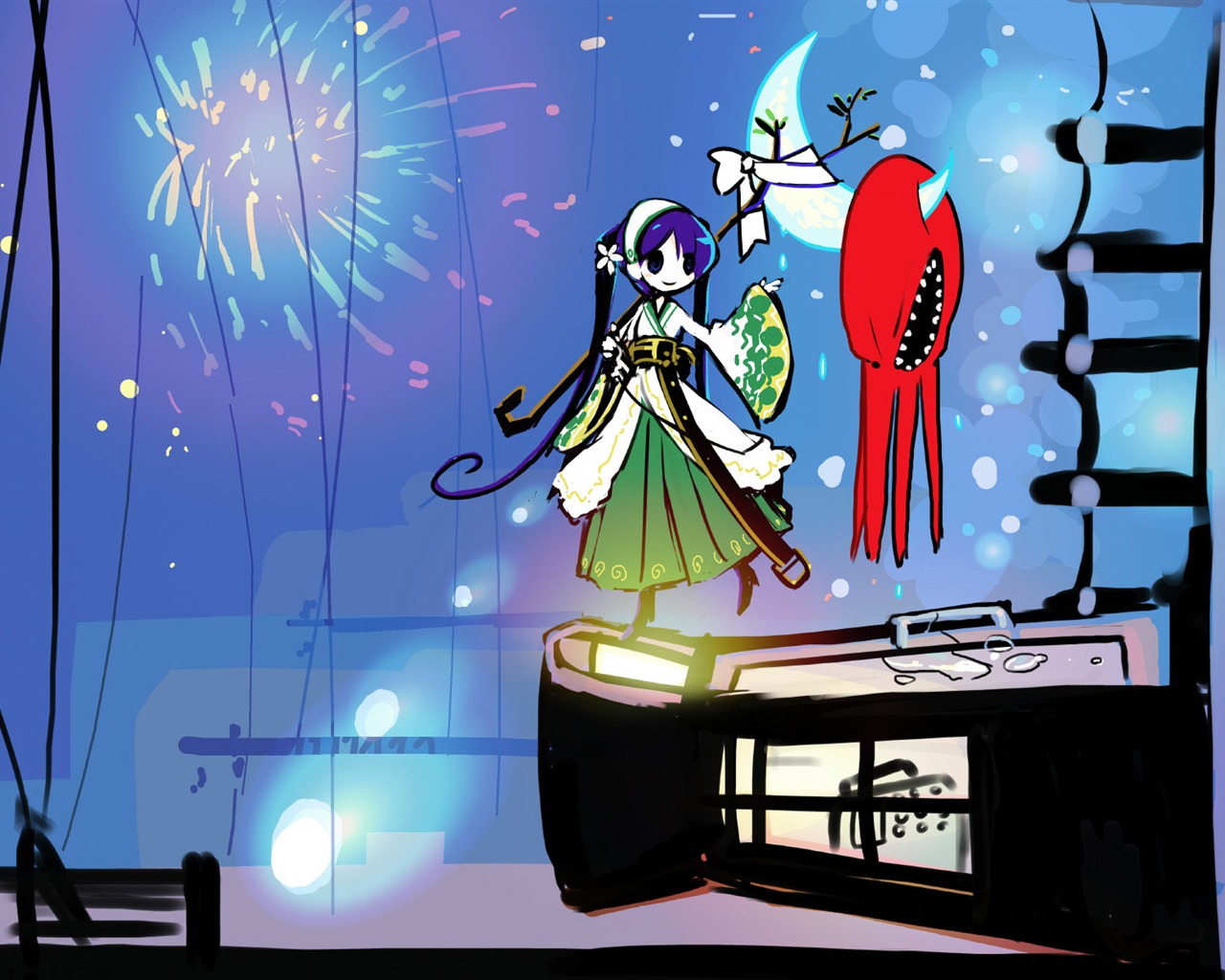 Cartoon characters wallpaper (10) #4 - 1280x1024