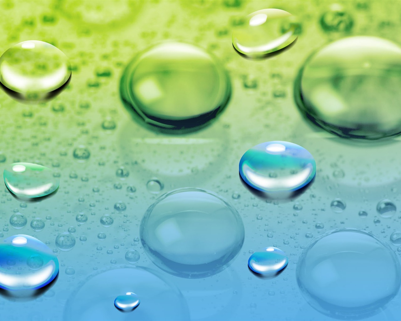 Colorful Water drops HD wallpaper #6 - 1280x1024