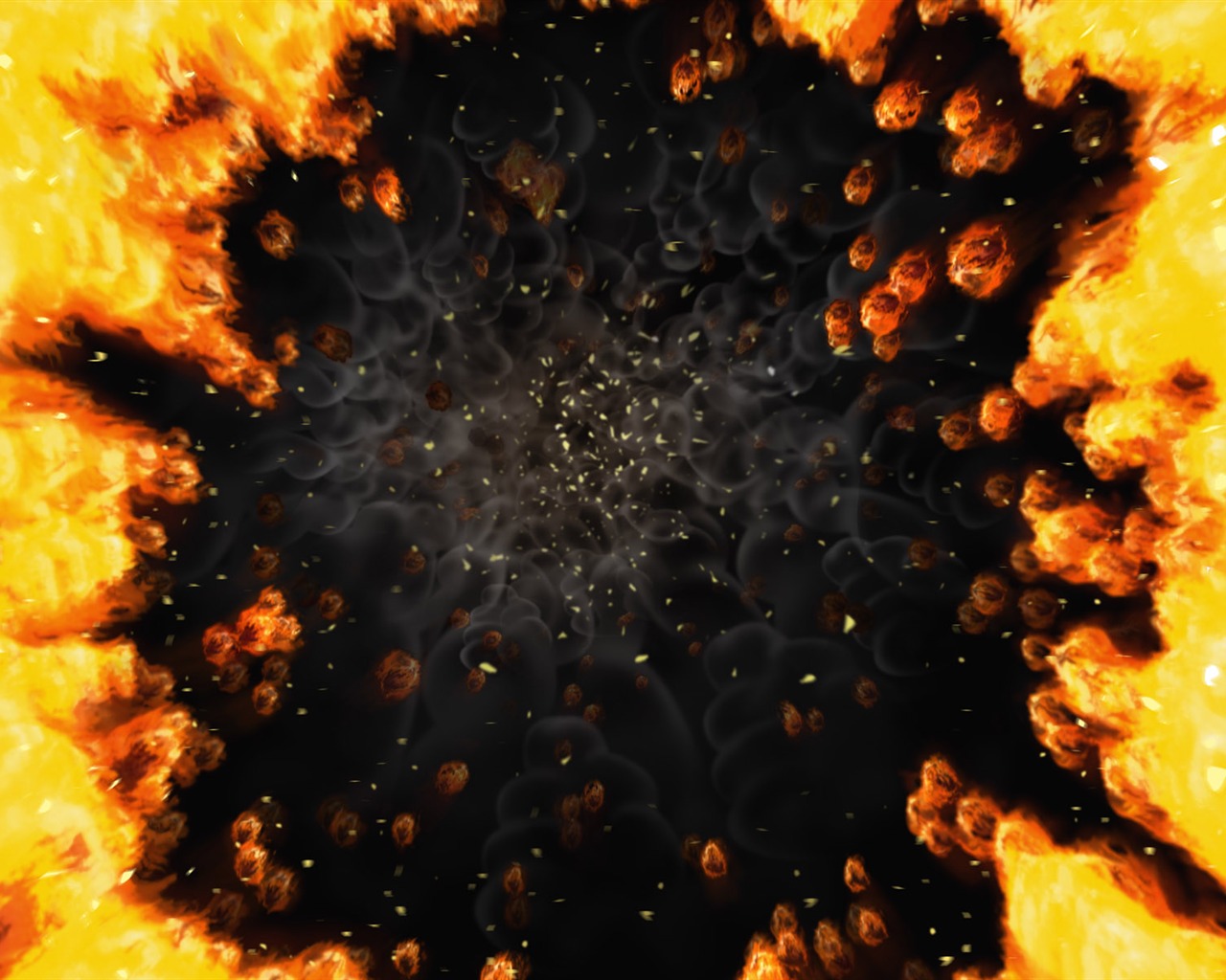 火焰特寫 高清壁紙 #5 - 1280x1024