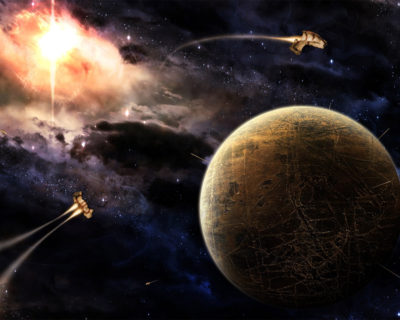 寬屏星空地球 壁紙(一) #15 - 1280x1024