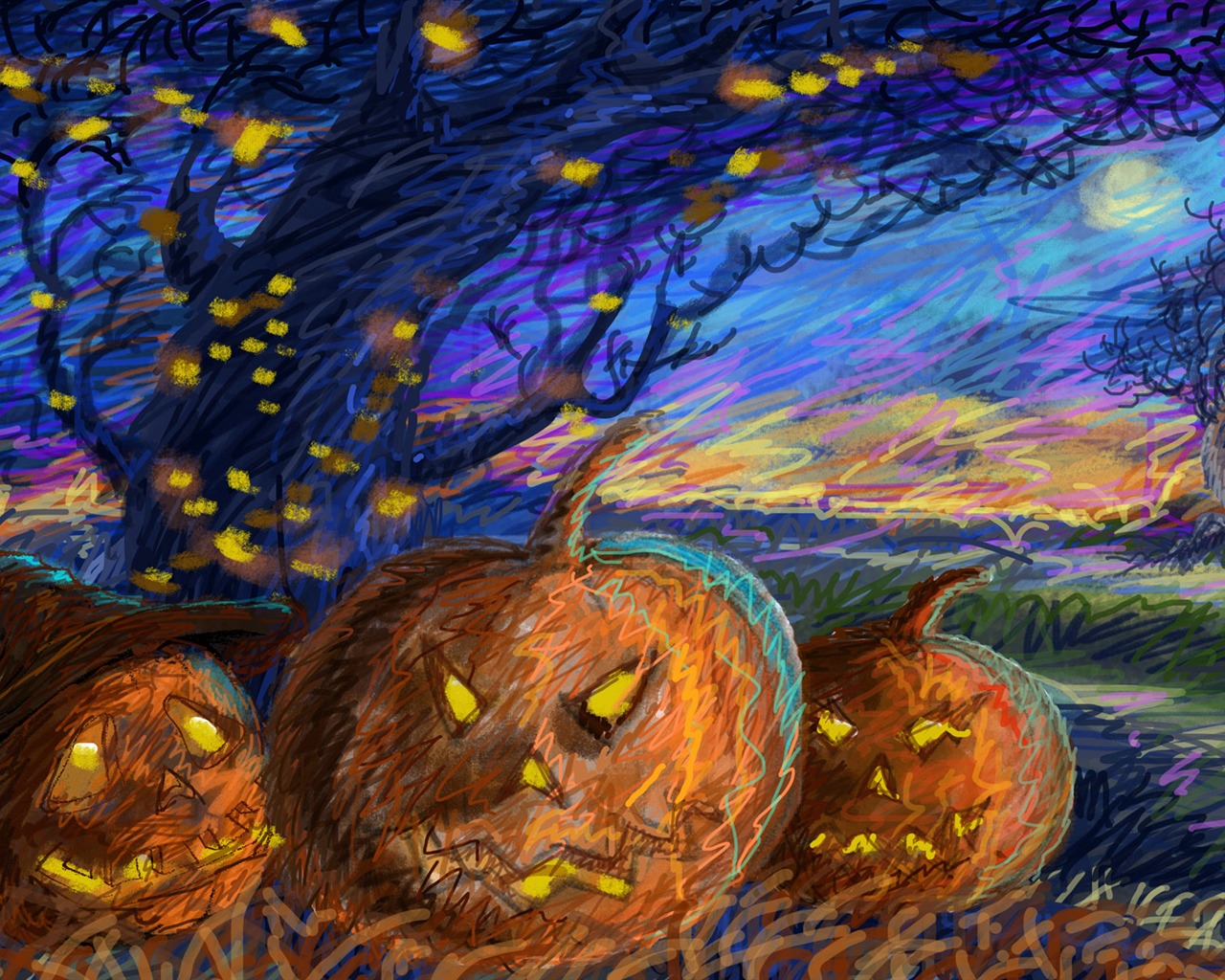 Halloween Téma Tapety na plochu (5) #2 - 1280x1024