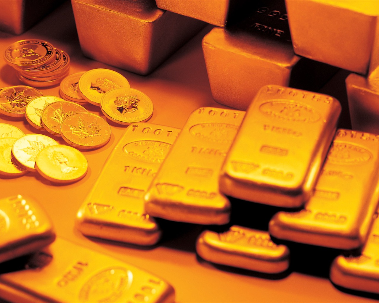 Gold wallpaper (1) #5 - 1280x1024