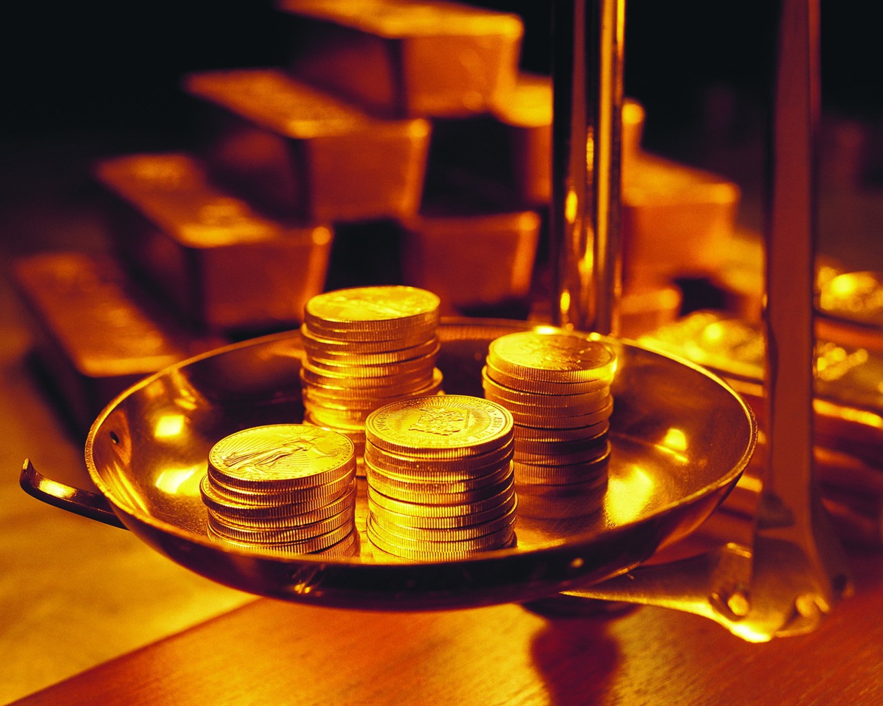 Fondos de escritorio de Oro (3) #6 - 1280x1024