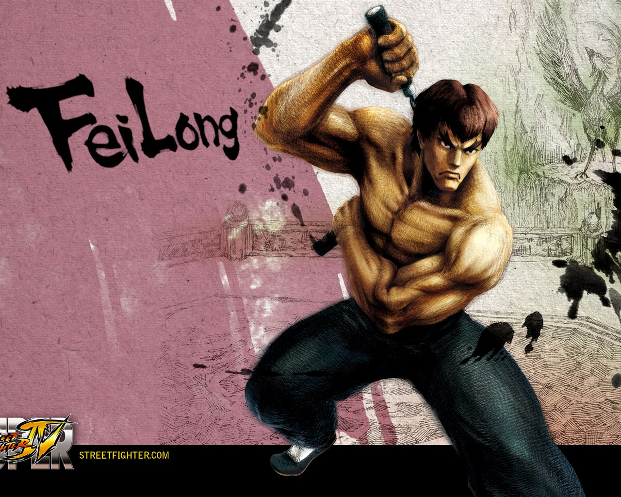 Super Street Fighter 4 Ink chinesischen Stil Tapete #8 - 1280x1024