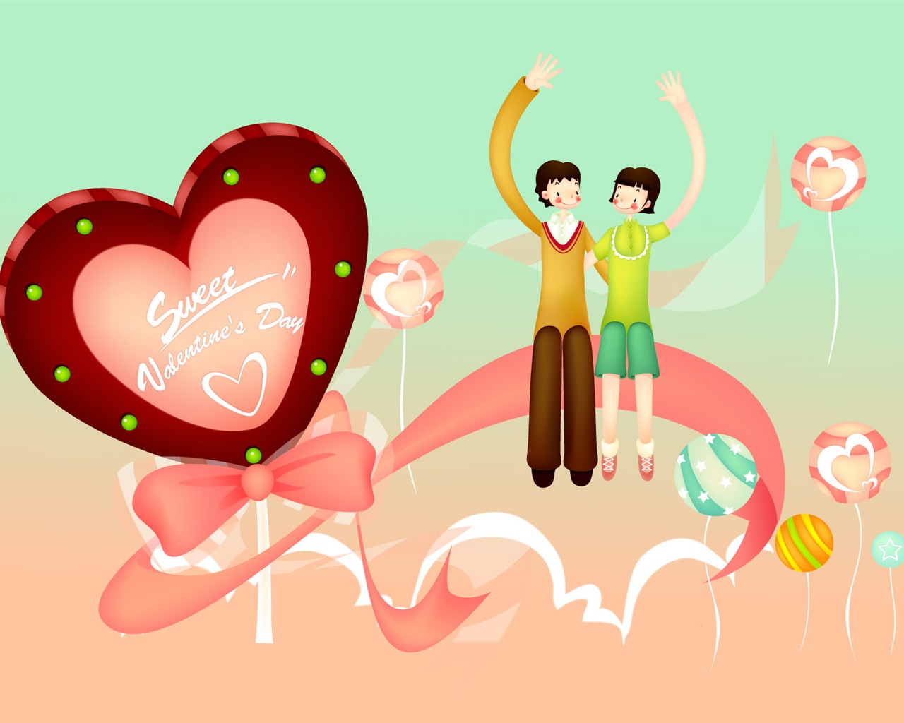 Vector Valentinstag #2 - 1280x1024