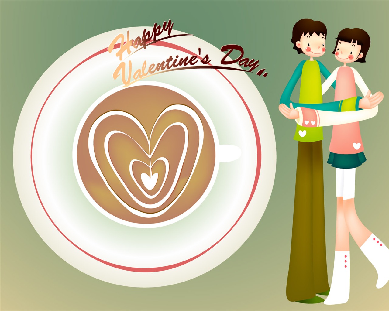 Vektorové Valentýna #4 - 1280x1024