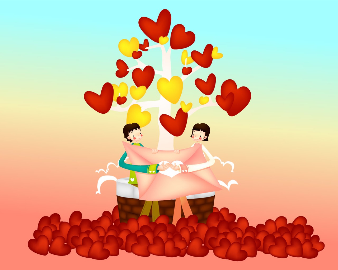 Valentine's Day Vector #9 - 1280x1024