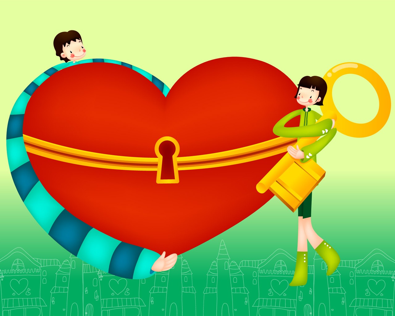 Valentine's Day Vector #17 - 1280x1024