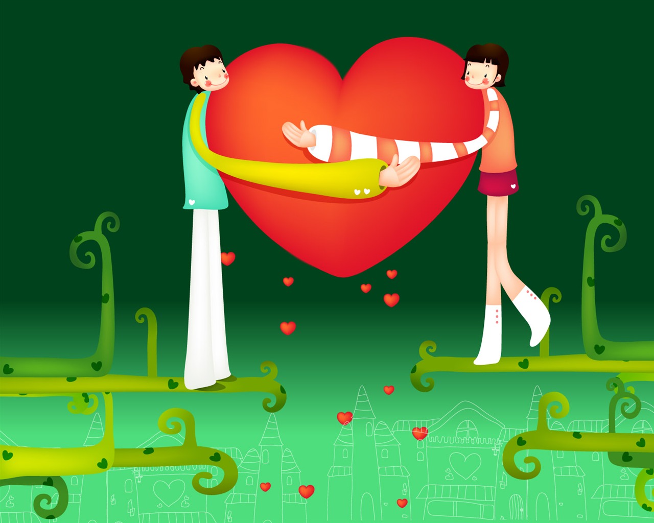 Vector Valentinstag #18 - 1280x1024