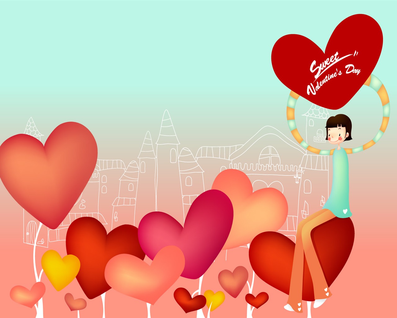 Valentine's Day Vector #20 - 1280x1024