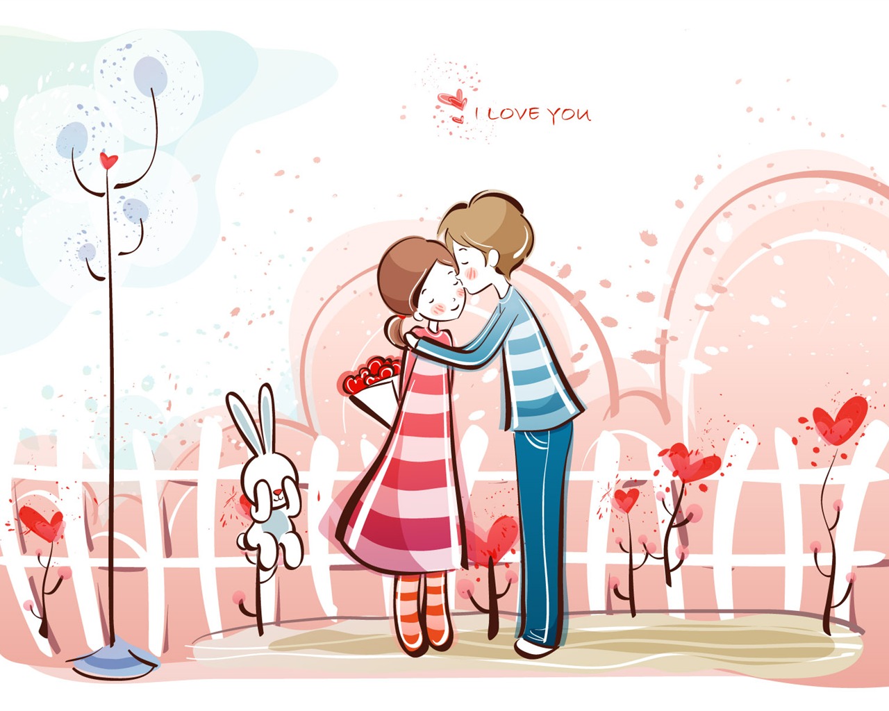 Kreslený Valentýna Tapety na plochu (1) #19 - 1280x1024