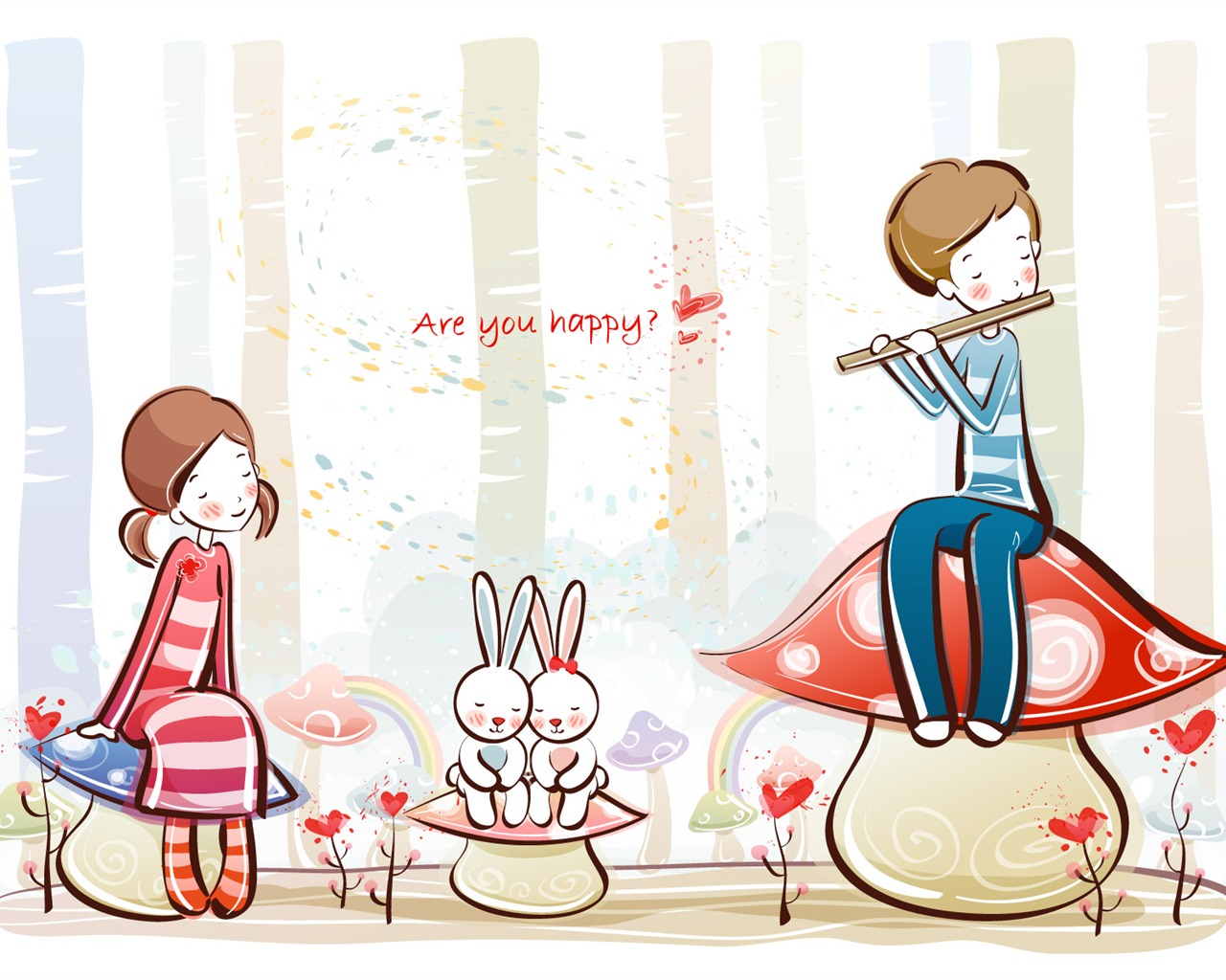 Cartoon Valentine's Day wallpapers (1) #20 - 1280x1024