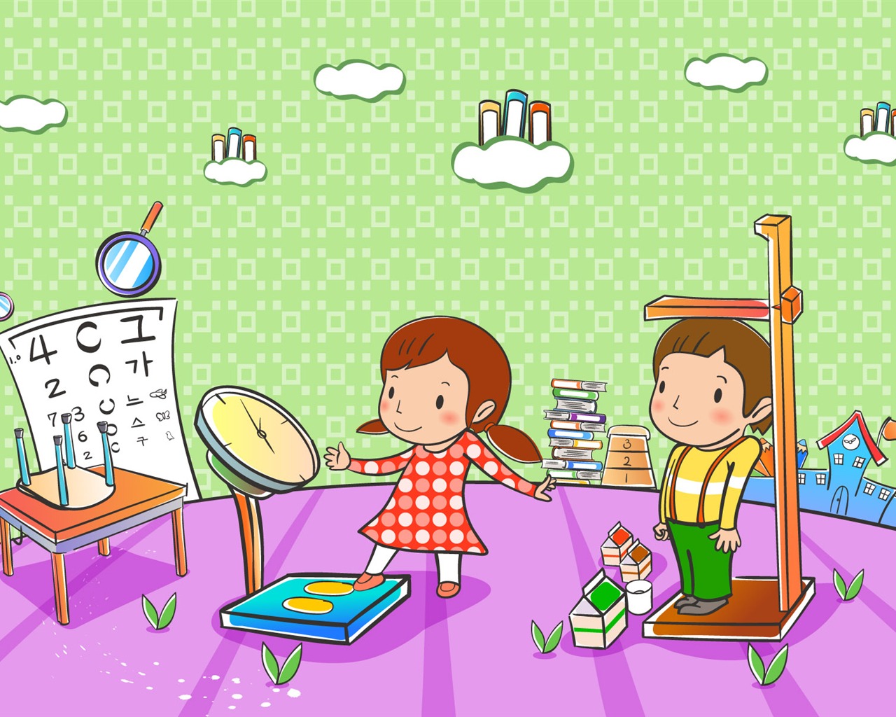 vectores de dibujos animados fondos de escritorio de la infancia (2) #16 - 1280x1024