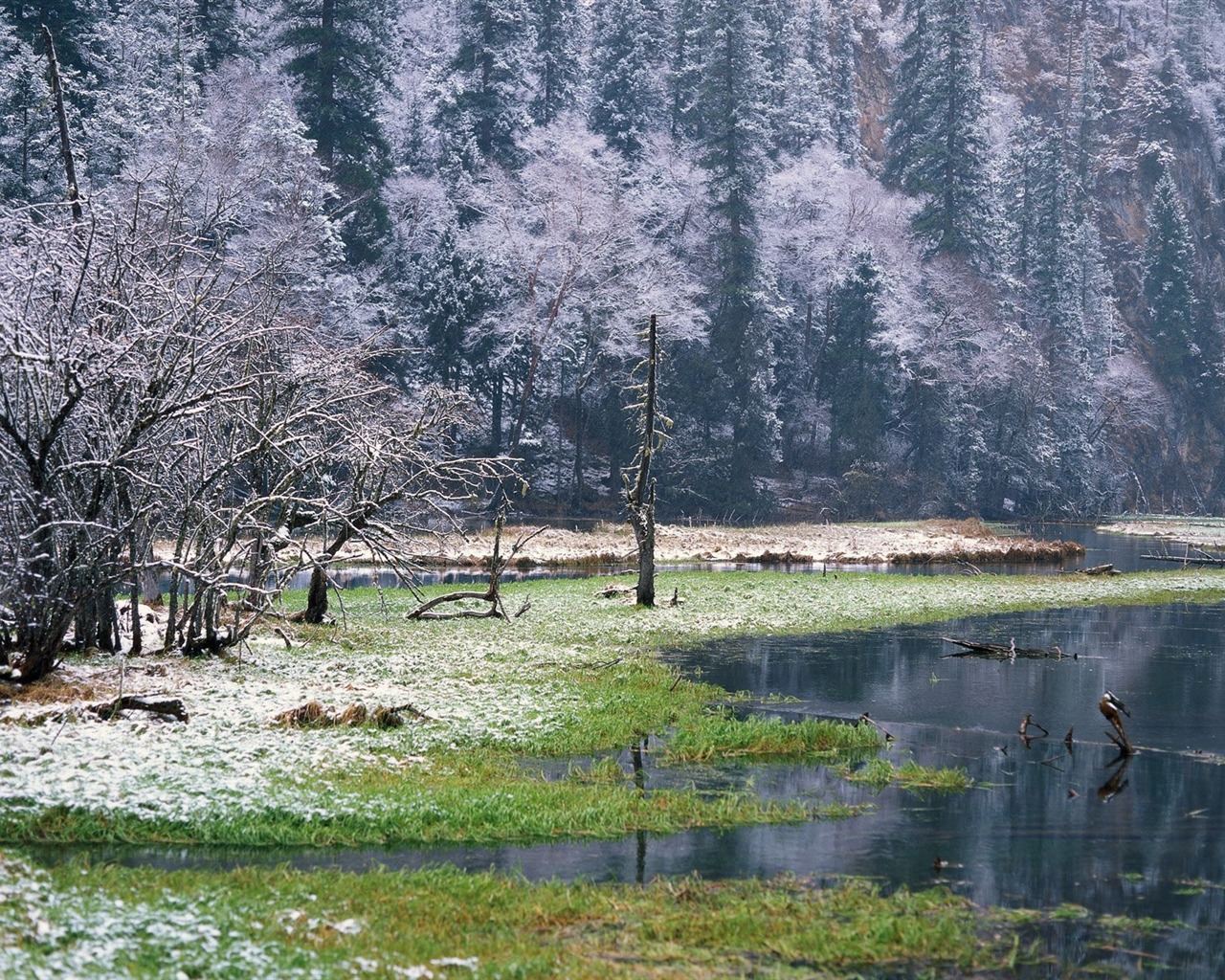 冬天雪景壁紙 #36 - 1280x1024