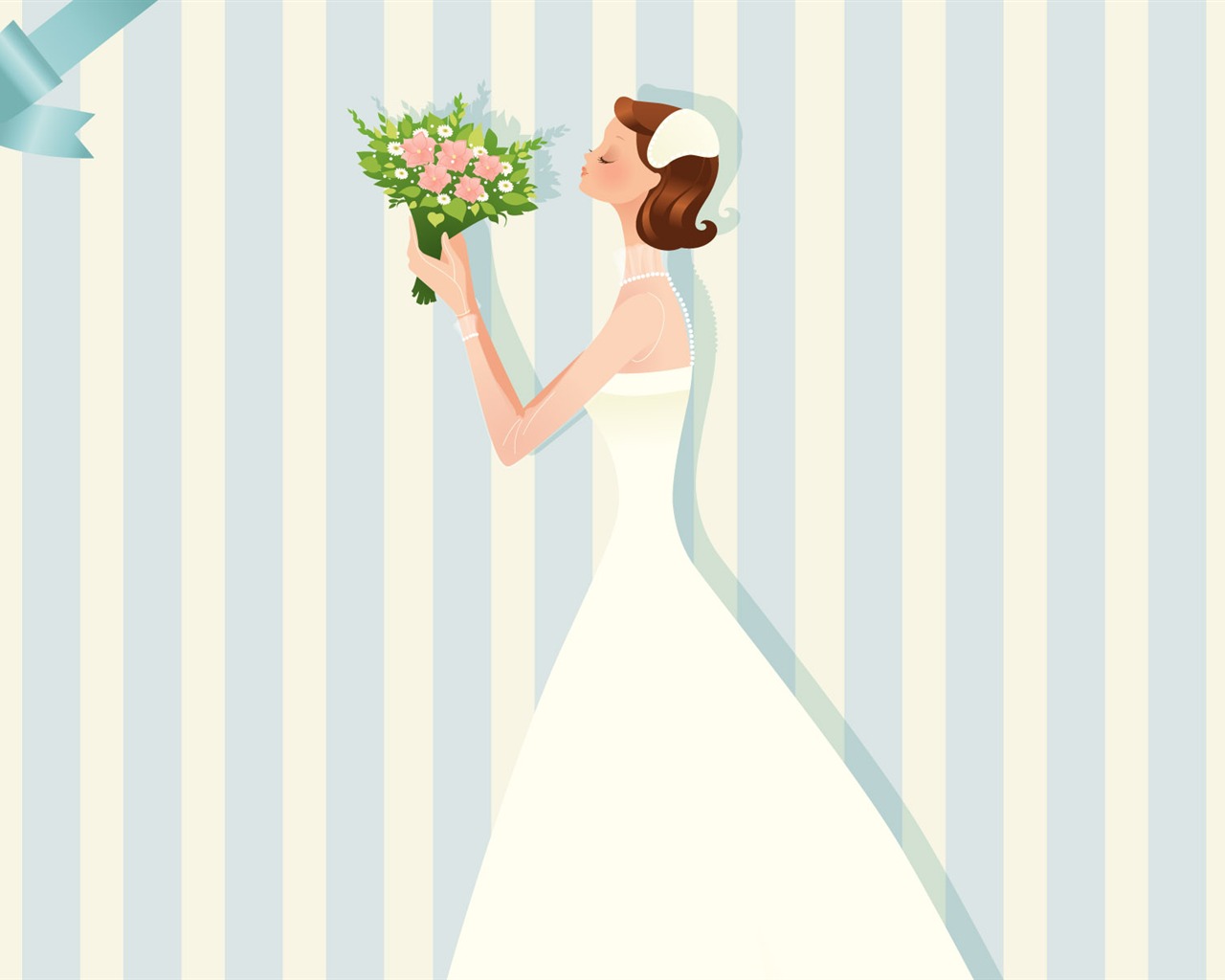 Vector mariée mariage papier peint (1) #9 - 1280x1024