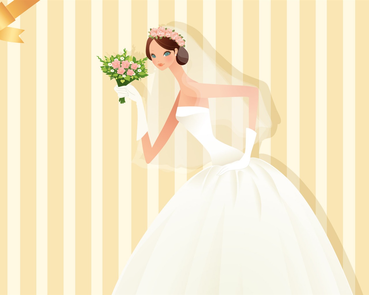 Vector mariée mariage papier peint (1) #10 - 1280x1024