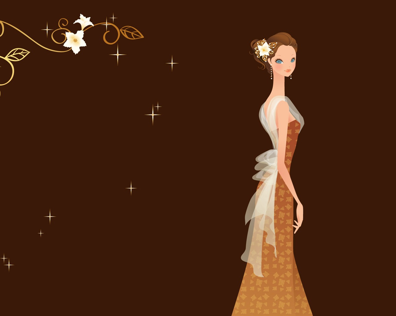 Vector wallpaper wedding bride (1) #19 - 1280x1024