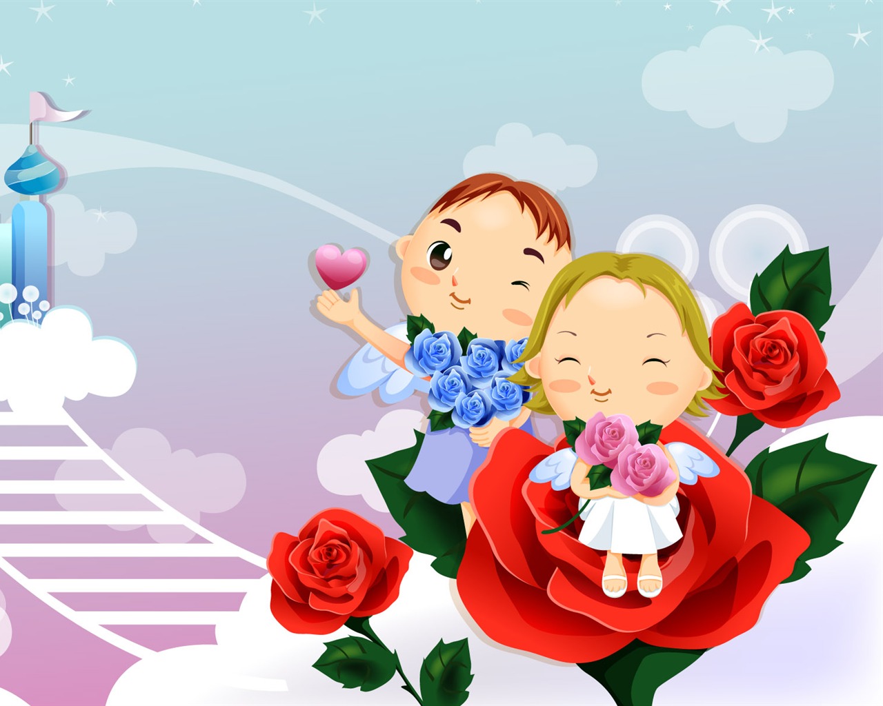 Valentinstag Love Vector Wallpaper (1) #10 - 1280x1024