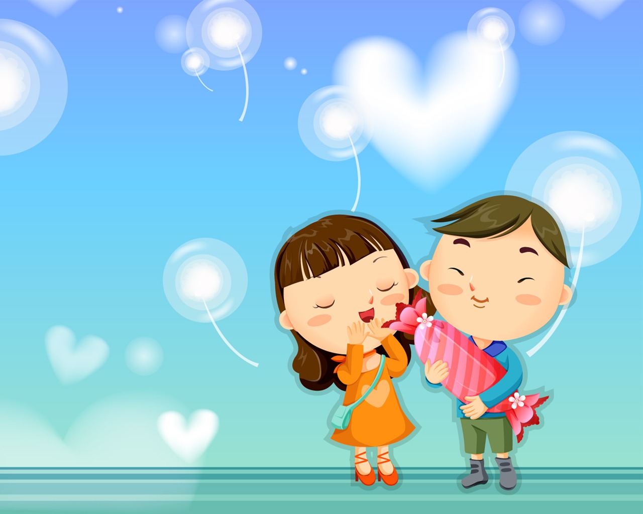 Valentine's Day Love Wallpaper Vector (1) #13 - 1280x1024