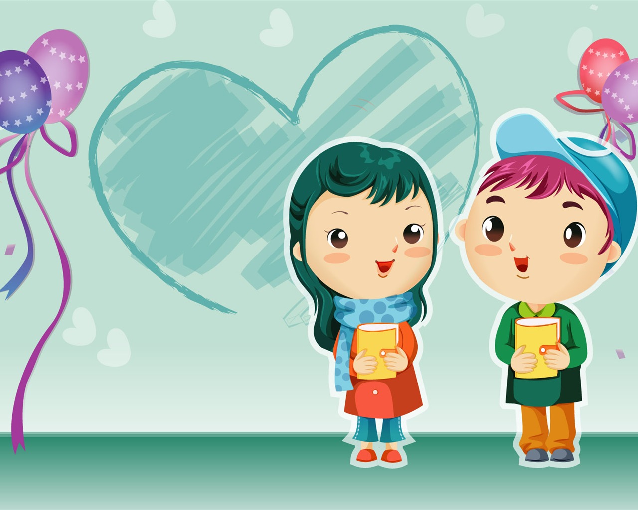 Valentine's Day Vector Love Wallpaper (1) #20 - 1280x1024