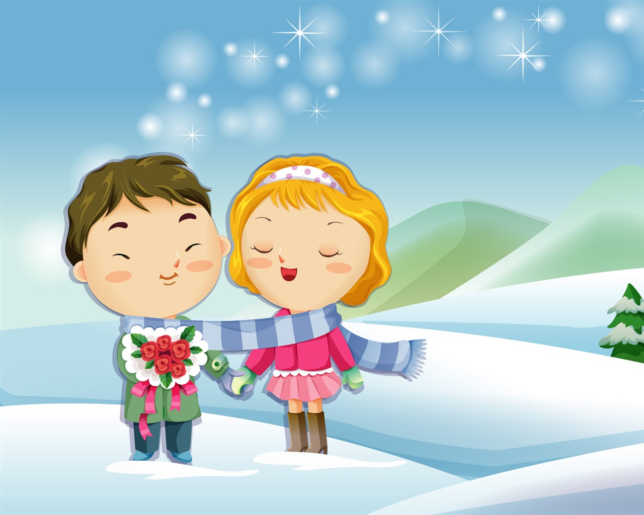 Valentine's Day Vector Love Wallpaper (2) #17 - 1280x1024