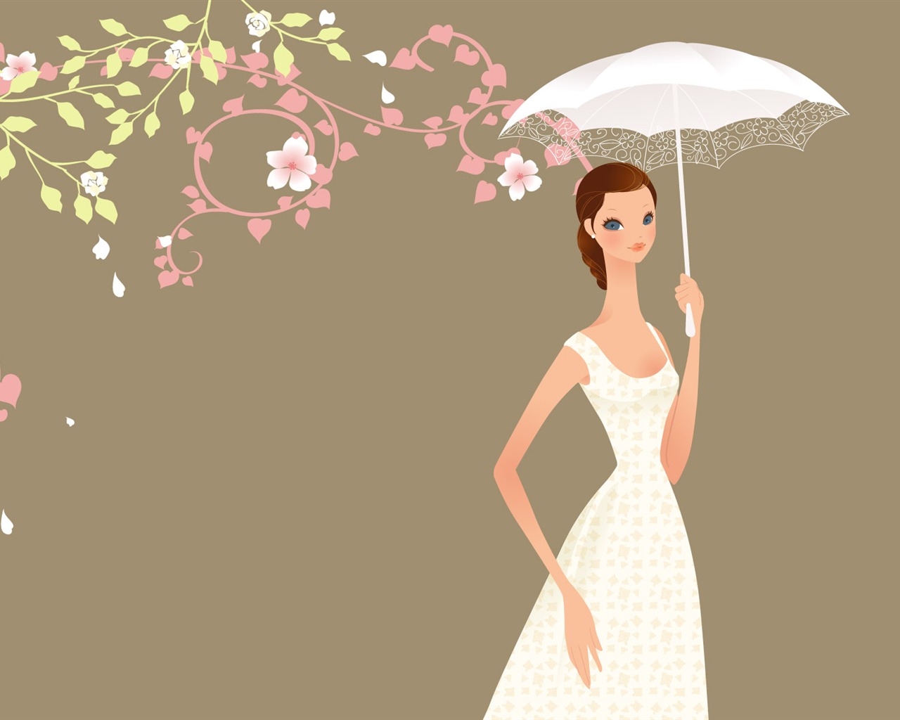 Vector Wallpaper Hochzeit Braut (2) #1 - 1280x1024