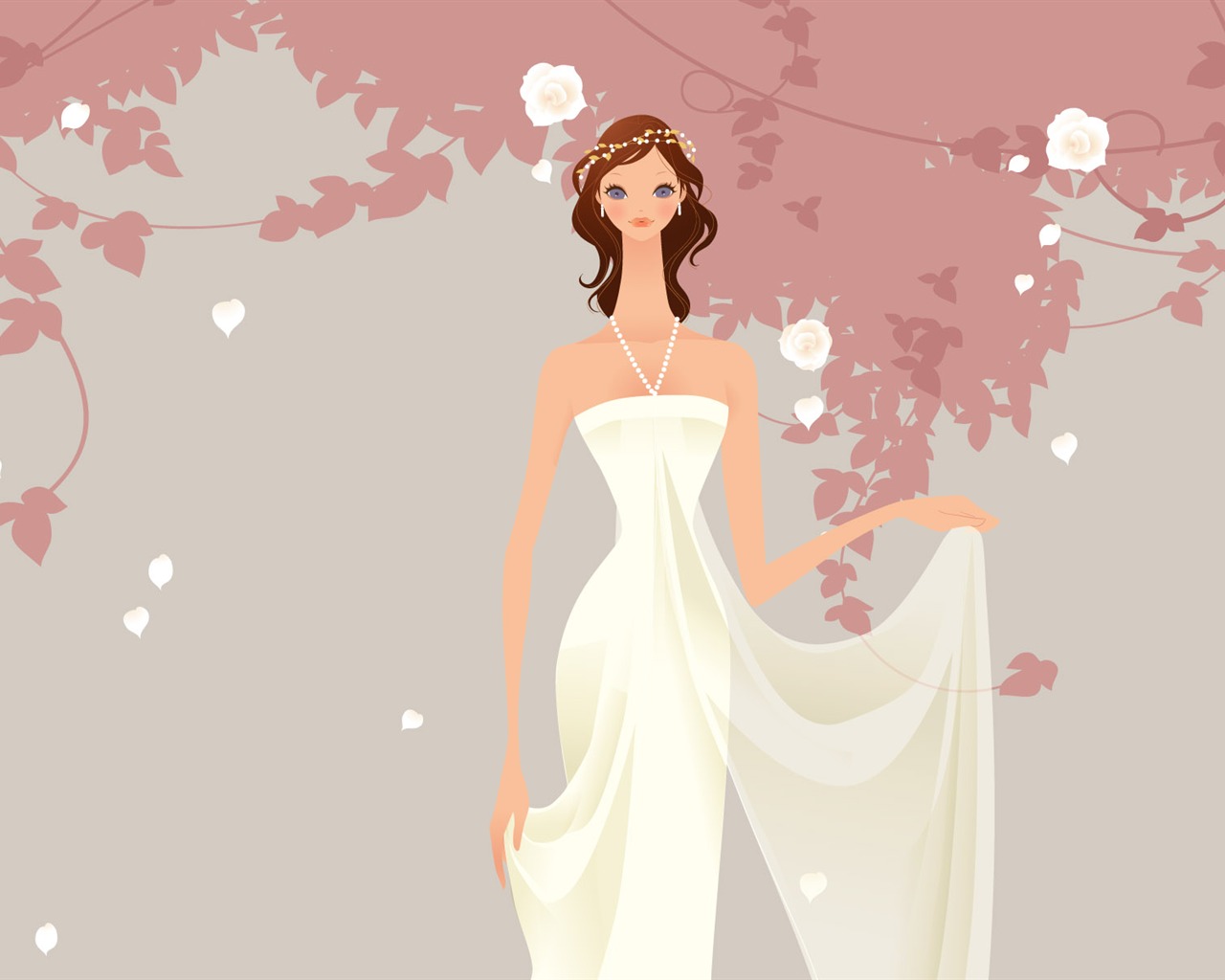 Vector Wallpaper Hochzeit Braut (2) #2 - 1280x1024