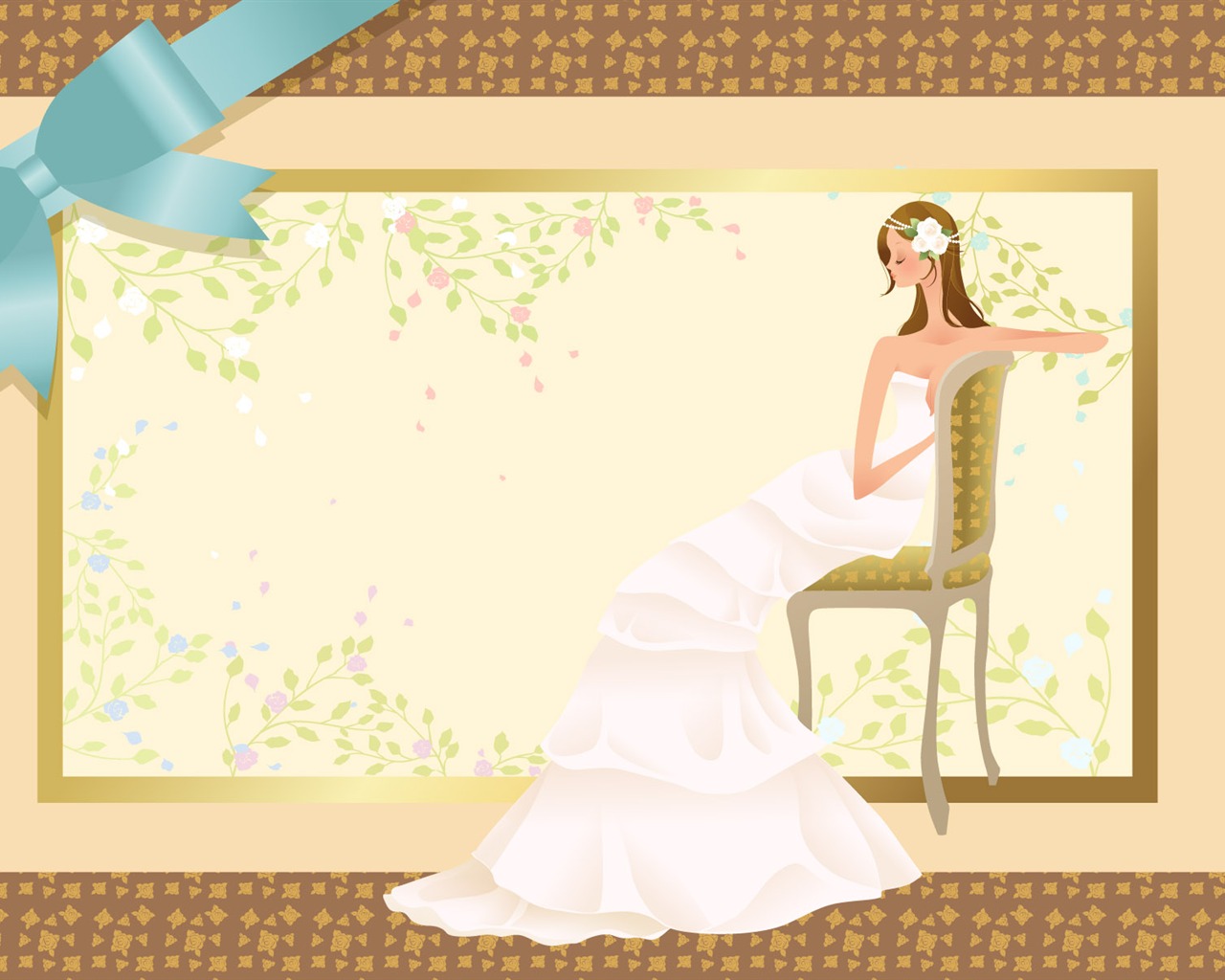 矢量婚礼新娘 壁纸(二)11 - 1280x1024
