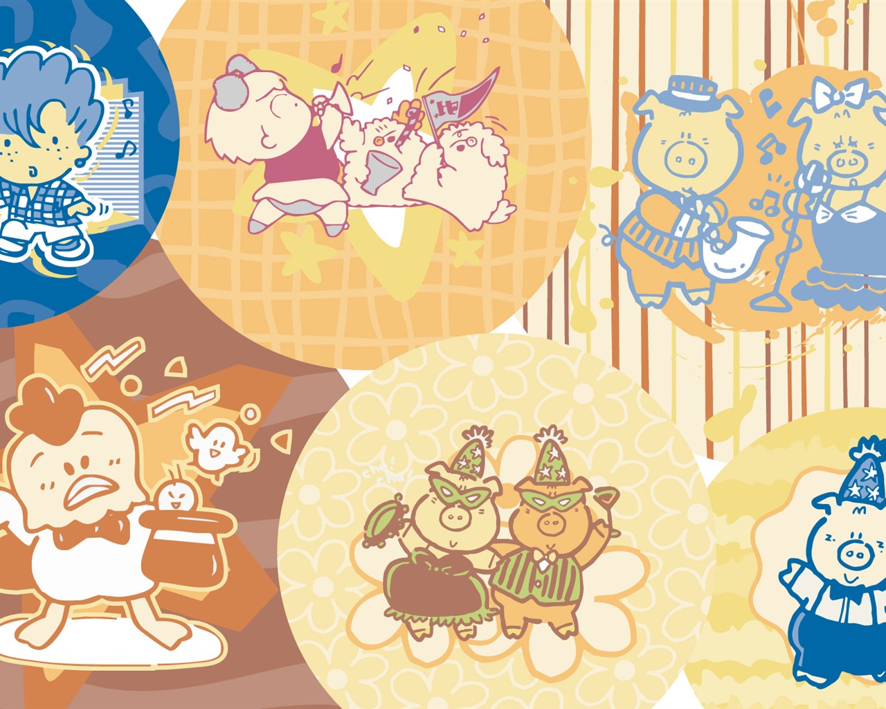 Vector Cartoon Design wallpaper (2) #9 - 1280x1024