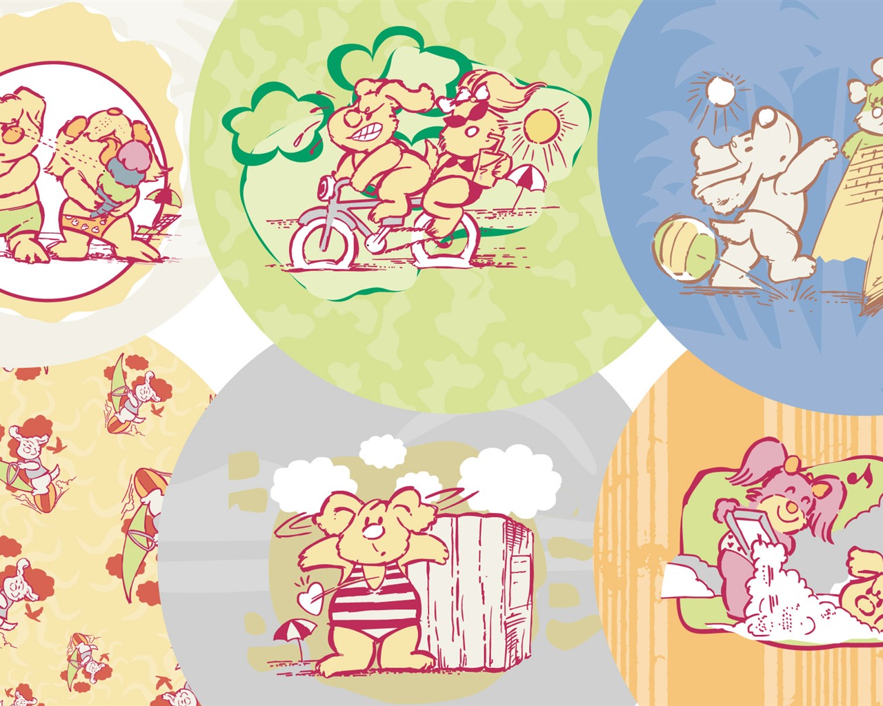 Vector Cartoon Design wallpaper (2) #18 - 1280x1024